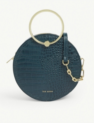 Ted Baker Astorii Round Leather Cross body Bag ModeSens