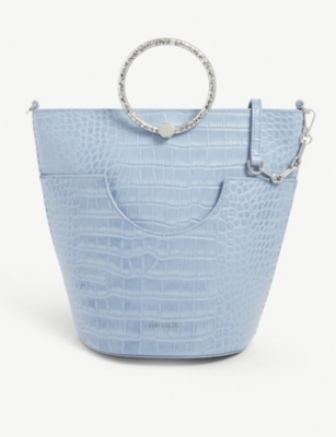 TED BAKER: Leather circular handle bucket bag