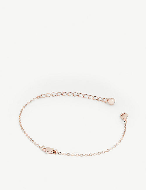 TED BAKER: Hara heart pendant silver-toned bracelet