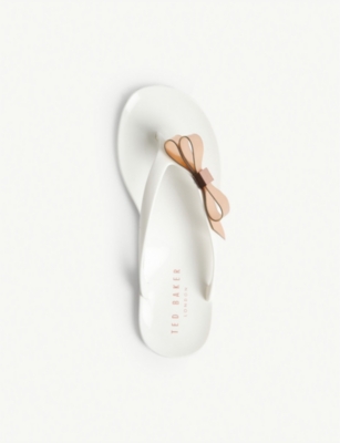 ted baker white flip flops