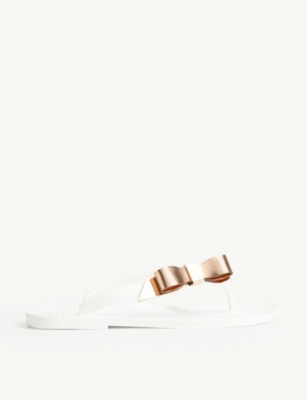 ted baker white flip flops