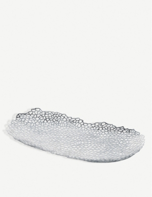 ALESSI: Opus stainless steel centrepiece 60cm x 34cm