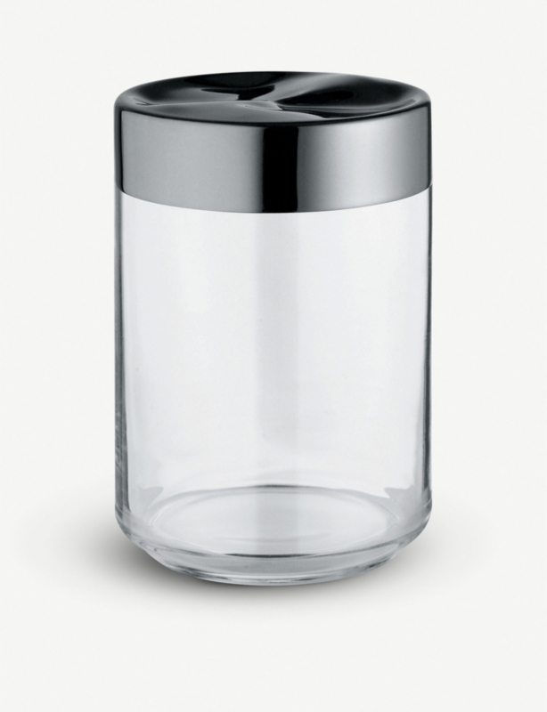 Julieta glass and stainless steel jar 15.8cm