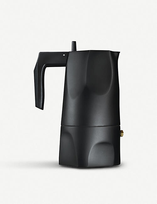 ALESSI: Ossidiana aluminium casting espresso coffee maker 17.5cm