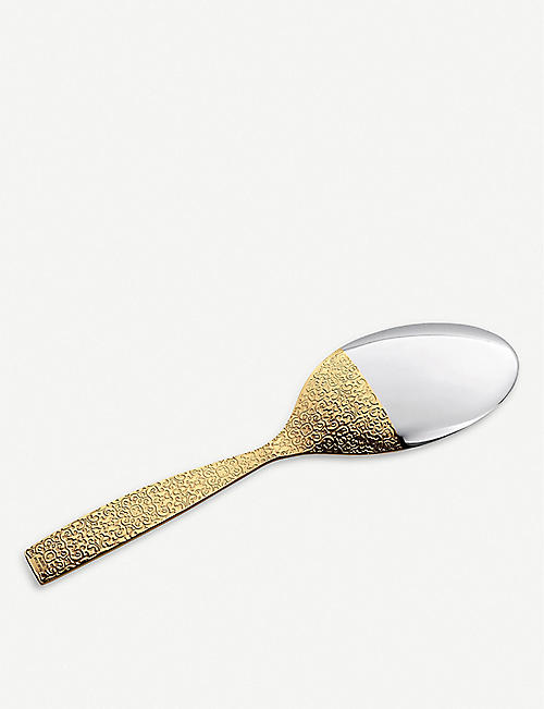 ALESSI: Dressed 24ct gold-plated stainless steel serving spoon