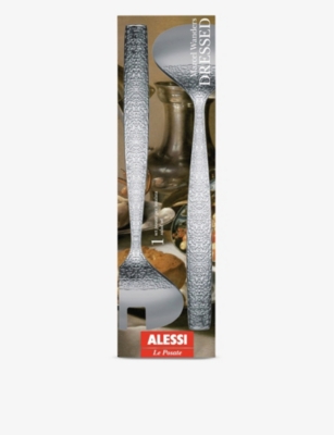 ALESSI: Dressed stainless steel salad set