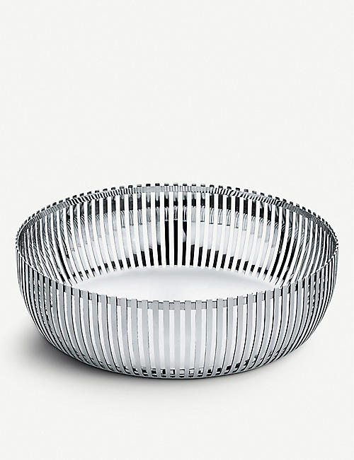 ALESSI: Round stainless steel basket 23cm