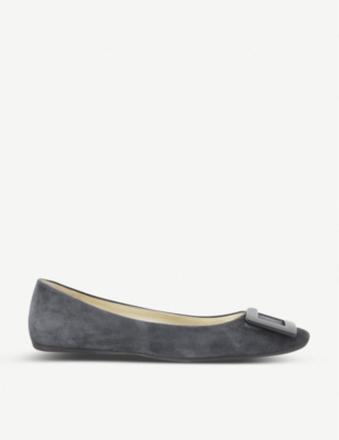 ROGER VIVIER Gommette suede ballerina flats Selfridges