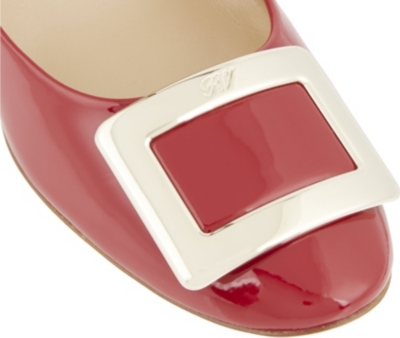 ROGER VIVIER Belle De Nuit Leather Court Shoes