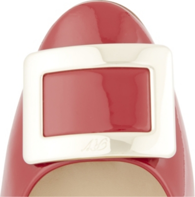 ROGER VIVIER Belle De Nuit Leather Court Shoes