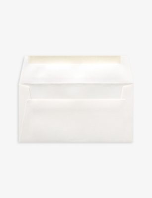 SMYTHSON: White Laid King’s envelopes pack of 25