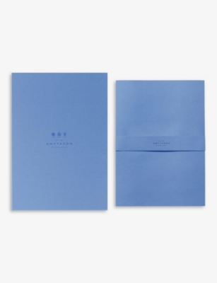 SMYTHSON: Bordered blue kings writing paper