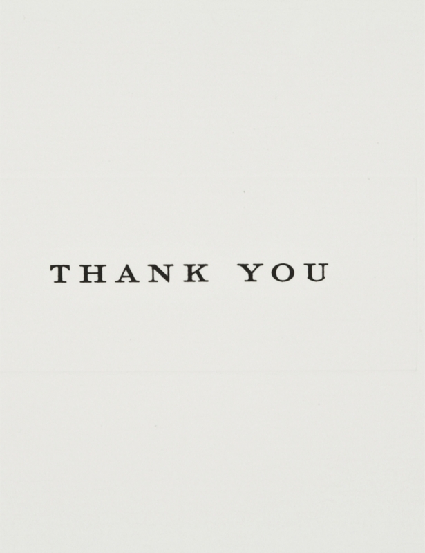 Thank You card notelets pack of 10