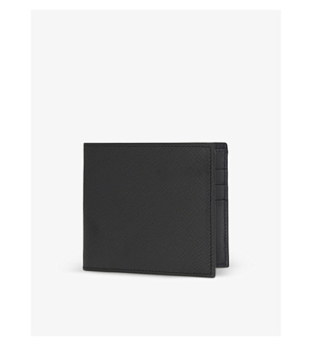 Smythson Panama leather card wallet
