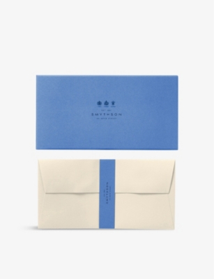 SMYTHSON: White Laid King’s envelopes pack of 25