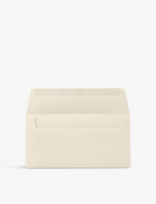 SMYTHSON: White Laid King’s envelopes pack of 25