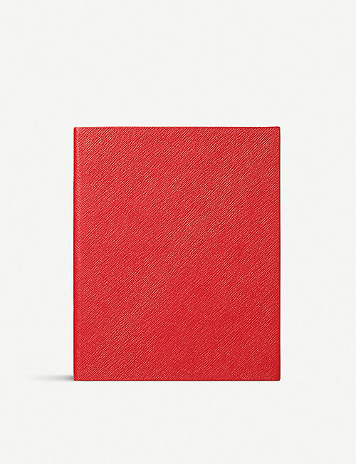 SMYTHSON: Portobello leather notebook 21cm x 26cm