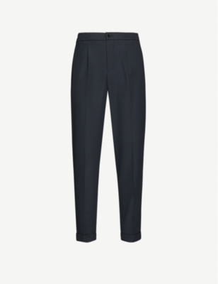 REISS - Drawstring slim-fit stretch-woven trousers | Selfridges.com