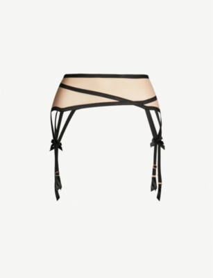 Agent Provocateur Joan Satin Trim Suspender Belt Selfridges Com