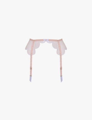 AGENT PROVOCATEUR: Lorna mesh suspender belt