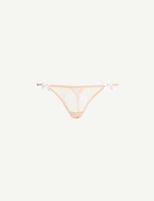 AGENT PROVOCATEUR: Lorna mid-rise mesh thong