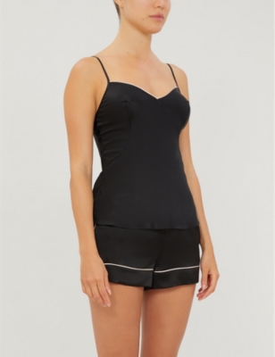 AGENT PROVOCATEUR: Classic silk-satin camisole pyjama top