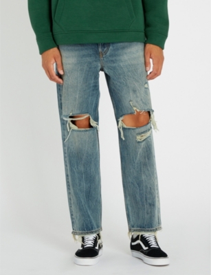 Diesel Dagh-xp Regular-fit Straight Denim Jeans In Indigo