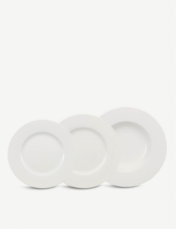 Wonderful World white 12-piece plate set