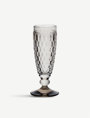 crystal glass champagne flutes