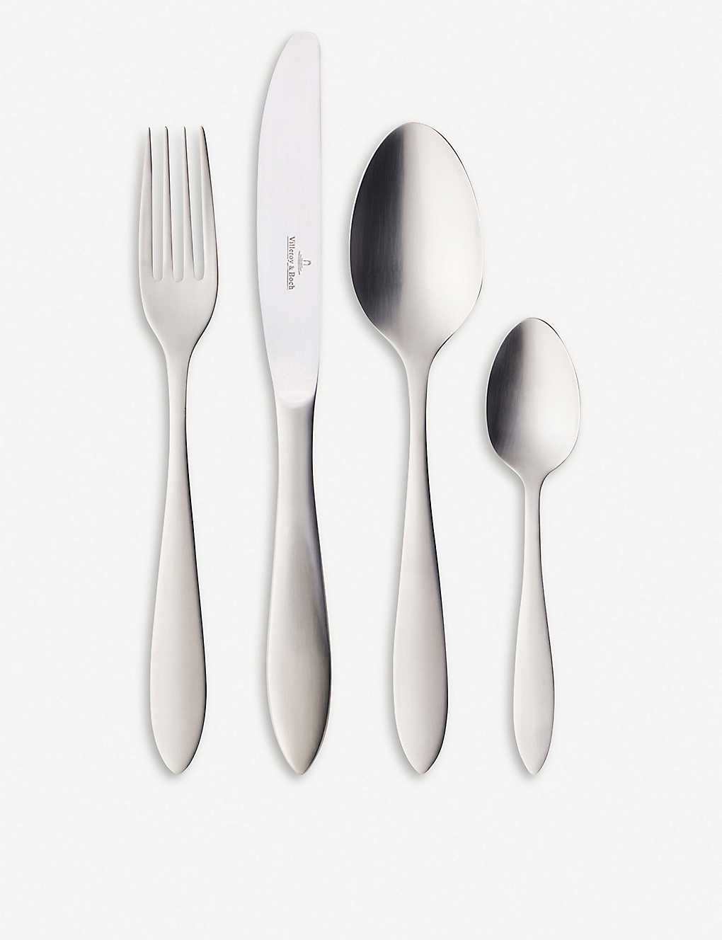 Villeroy & Boch Arthur Brushed 24-piece Stainless Steel Cutlery Set In Silver