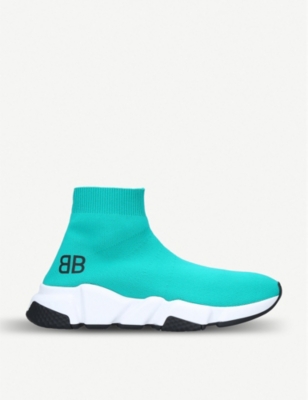 Balenciaga Speed Lace up Knit Sneakers in Black for Men Lyst