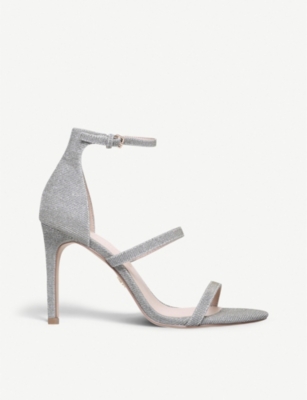 KURT GEIGER LONDON: Park Lane metallic sandals