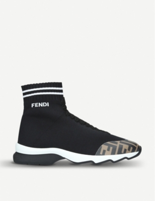 Fendi black sock trainers best sale