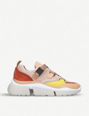 Sonnie colour-block low-top trainers - Nude