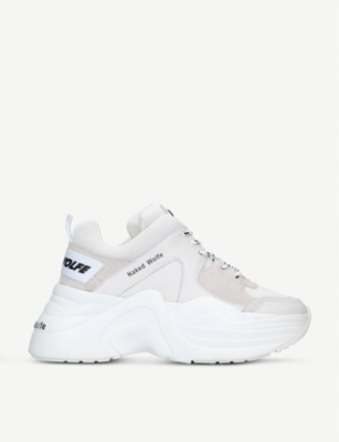 NAKED WOLFE - Track leather and mesh trainers | Selfridges.com