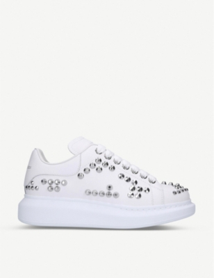 alexander mcqueen runway leather platform trainers