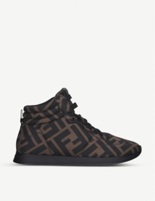 FENDI - Logo-print nylon trainers 