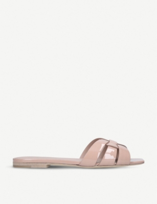 Saint Laurent Womens Nude Nu Pieds 05 Patent-leather Sandals