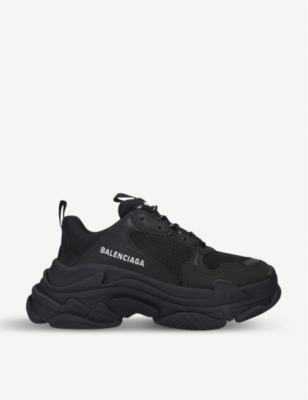 Balenciaga Triple S Mens V2 Black Grey Jaune Nylon Speed