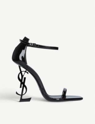 SAINT LAURENT: Opyum 110 leather heeled sandals