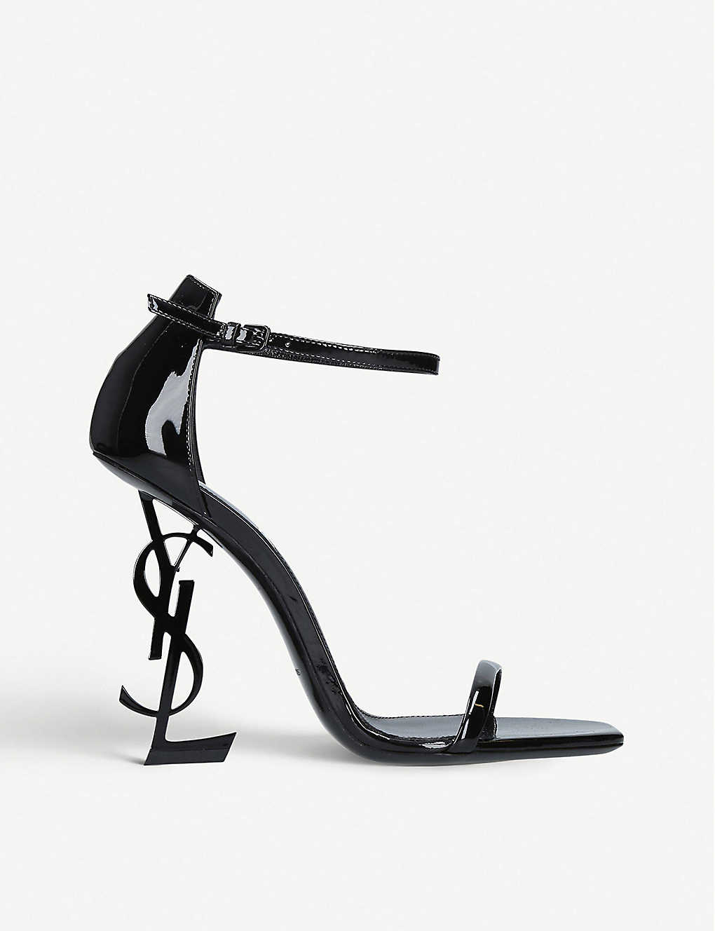 SAINT LAURENT - Opyum 110 leather heeled sandals | Selfridges.com