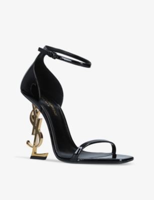 SAINT LAURENT Opyum 110 leather heeled sandals