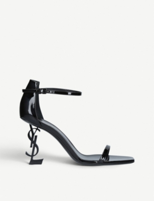 SAINT LAURENT - Opyum 85 leather heeled sandals | Selfridges.com