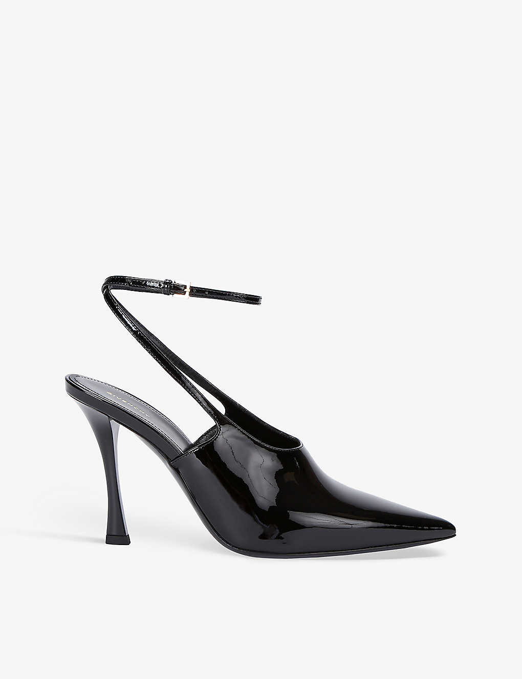 Shop Givenchy Balance Chaos Pointed-toe Patent-leather Heeled Courts In Black
