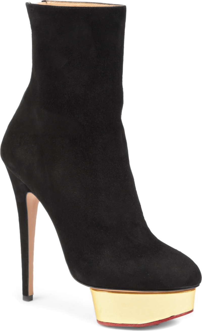 CHARLOTTE OLYMPIA   Lucinda suede ankle boots