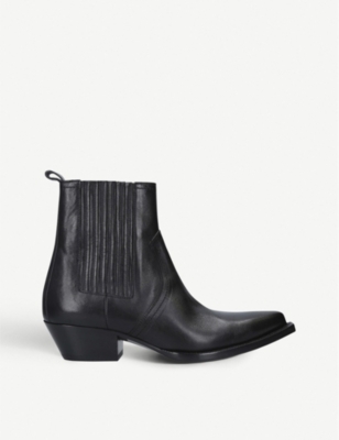 SAINT LAURENT - Lukas leather ankle boots | Selfridges.com
