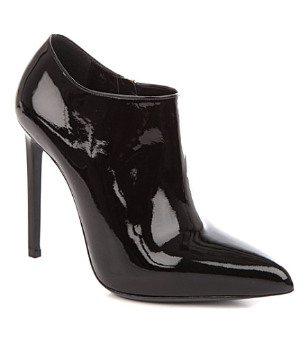 SAINT LAURENT - Paris patent-leather shoe boots | Selfridges.com