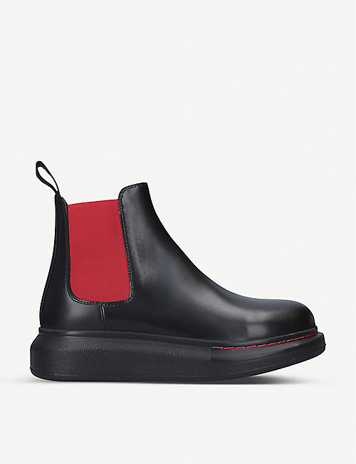 ALEXANDER MCQUEEN: Hybrid leather Chelsea boots