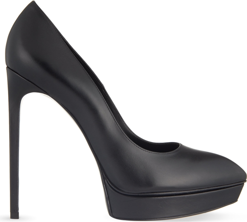 SAINT LAURENT   Janis leather court shoes