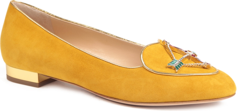 CHARLOTTE OLYMPIA   Sagittarius Birthday suede loafers